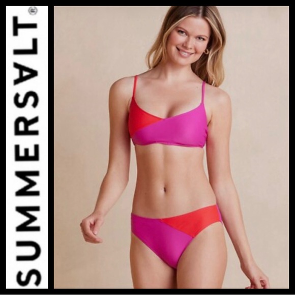 NWT Summersalt Diagonal Mid-Rise Bikini Bottoms - Picture 1 of 9